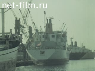 Footage The port of Riga. (1975 - 1985)