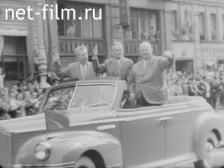 Newsreel Leningrad chronicles 1958 № 20 President of Czechoslovakia Antonin Novotny and N. S. Khrushchev in Leningrad.