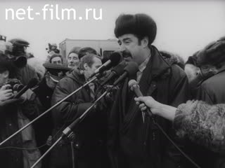 Newsreel Leningrad chronicles 1990 № 13 Election. Before and after.